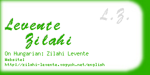 levente zilahi business card